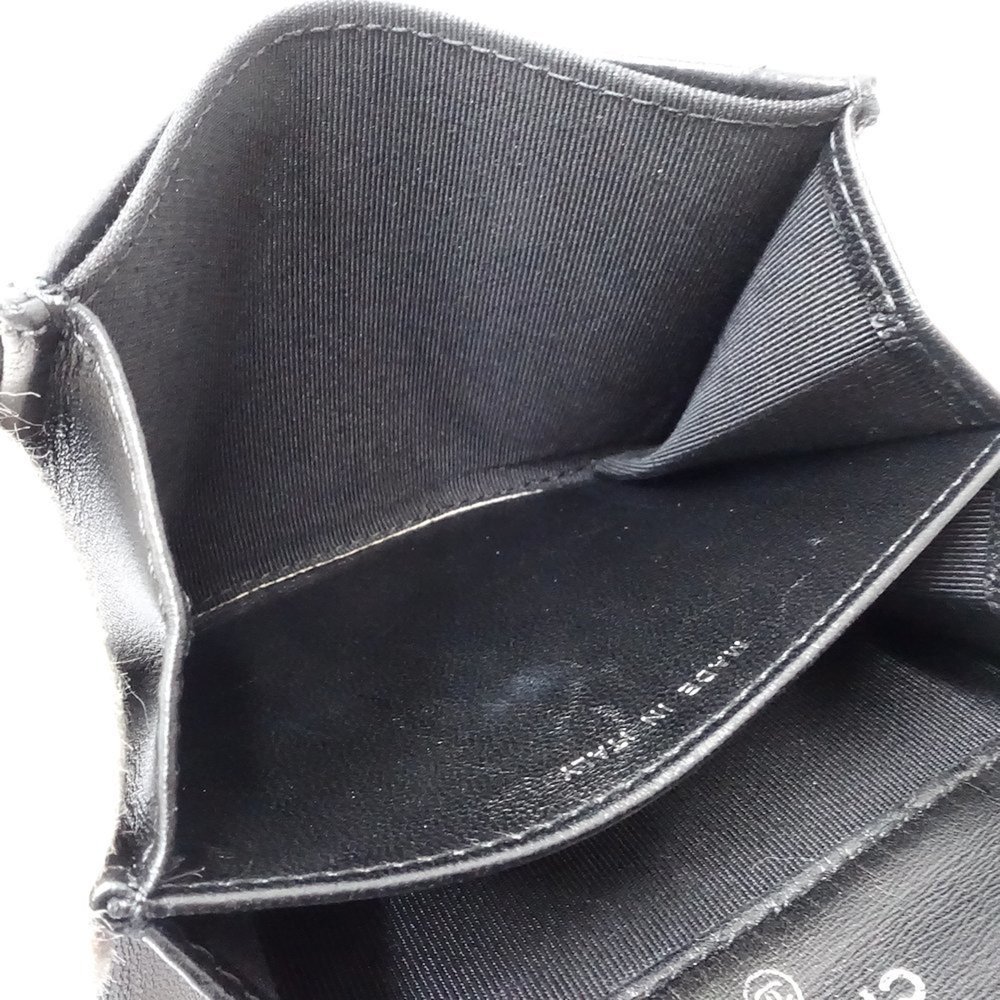 CHANEL Black Lambskin Leather Card Holder - Picture 8 of 10